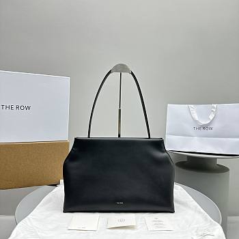 The Row Sienna Leather Shoulder Bag Black 36x14x24cm