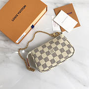 Louis Vuitton LV Mini Pochette Accessories Damier White 15.5 x 10.5 x 4 cm - 1