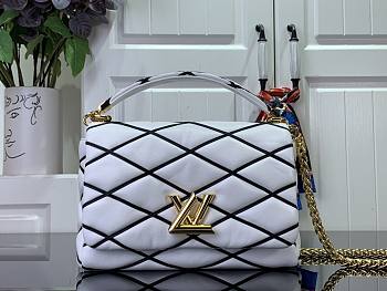 Louis Vuitton LV GO-14 MM Malletage White Black 23 x 16 x 10 cm