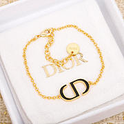 Dior Petit CD Bracelet Gold-Finish Metal and Black Lacquer - 1