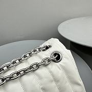 Balenciaga Monaco Medium Chain Bag Off White Silver 32.5x22x9.9cm - 3