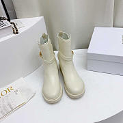 Dior Empreinte Ankle Boot White Calfskin and Rubber - 2