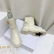 Dior Empreinte Ankle Boot White Calfskin and Rubber - 5