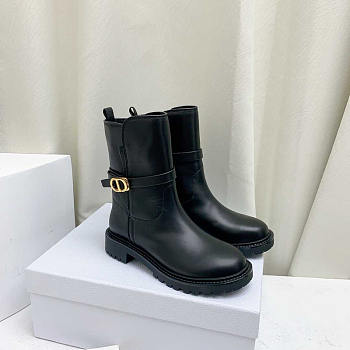 Dior Empreinte Ankle Boot Black Calfskin and Rubber