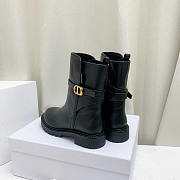 Dior Empreinte Ankle Boot Black Calfskin and Rubber - 5