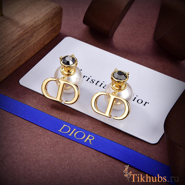Dior Christian Ostume Formal Style Bridal Earrings Gold - 1
