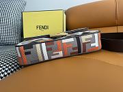 Fendi Baguette Multicolour Canvas Bag With FF Embroidery 27x15x6cm - 5