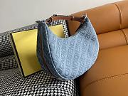 Fendi Fendigraphy Small Light Blue Denim Bag 29x24.5x10cm - 3