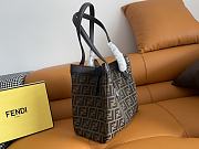 Fendi Origami Medium Brown Fabric Bag 27x27x16.5cm - 5