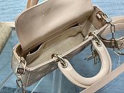 Dior Lady Small Lady D-joy Beige Patent Bag 22x12x6cm - 6