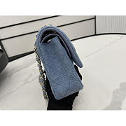 Chanel Classic Flap Bag Blue Denim 25cm - 4