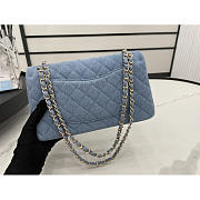 Chanel Classic Flap Bag Blue Denim 25cm - 2