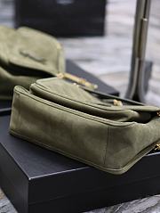 YSL Niki Shoulder Bag Green Suede 28x20x8cm - 5