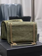 YSL Niki Shoulder Bag Green Suede 28x20x8cm - 2