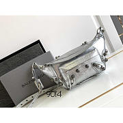 Balenciaga Le Cagole Leather Belt Bag Silver 33x16x18cm - 1