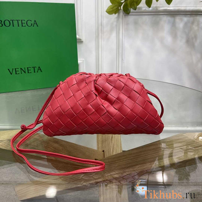 Bottega Veneta Pouch Clutch Mini Red 22x12x7cm - 1