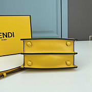 Fendi Peekaboo Mini Bag Leather Pouch Yellow 20x15.5x11cm - 5
