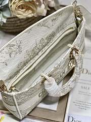 Dior Medium Lady D-joy Bag White 26 x 13.5 x 5cm - 6