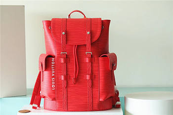 Louis Vuitton LV Christopher MM Vermillion Red 38 x 44 x 21 cm