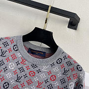 Louis Vuitton LV Multicolor Monogram Jacquard Pullover Gris - 4