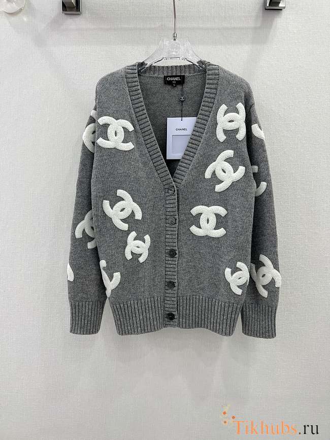 Chanel Grey Cardigan - 1