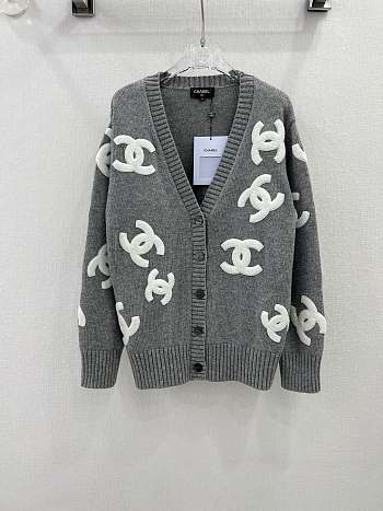 Chanel Grey Cardigan