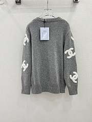 Chanel Grey Cardigan - 5