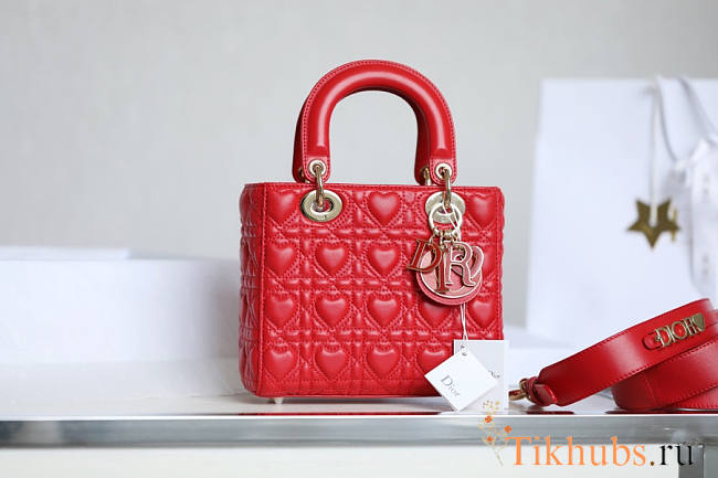 Dior Small Lady Red Heart 20cm - 1
