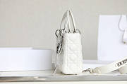 Dior Small Lady White Silver 20cm - 4