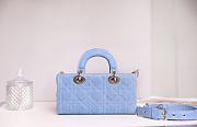 Dior Small Lady D-JOY Blue Cannage Denim 22 x 12 x 5cm - 4