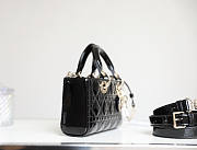 Dior Small Lady D-Joy Bag Black Patent Cannage 22 x 12 x 6 cm - 5