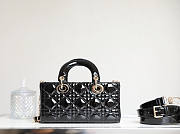 Dior Small Lady D-Joy Bag Black Patent Cannage 22 x 12 x 6 cm - 3