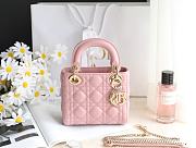 Dior Mini Lady Bag Pink 17x15x7cm - 1