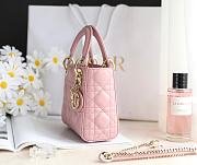 Dior Mini Lady Bag Pink 17x15x7cm - 2