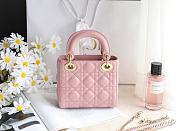 Dior Mini Lady Bag Pink 17x15x7cm - 3