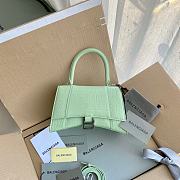 Balenciaga Hourglass Crocodile Light Green 23x10x24cm - 1