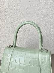 Balenciaga Hourglass Crocodile Light Green 23x10x24cm - 6