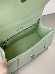 Balenciaga Hourglass Crocodile Light Green 23x10x24cm - 5