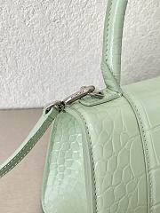 Balenciaga Hourglass Crocodile Light Green 23x10x24cm - 2