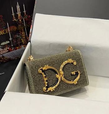 Dolce & Gabbana Lurex DG Girls Cross Body Bag 23x17x6.5cm