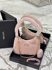 Prada Re-Edition Shearling Mini Bag Pink 22x18x6cm - 1