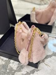 Prada Re-Edition Shearling Mini Bag Pink 22x18x6cm - 2