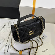 Chanel Flap Bag Black Lambskin Gold 19x11x3.5cm - 2