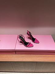 Tom Ford Padlock Leather Sandals Heels Pink 10.5cm - 1