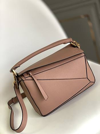 Loewe Small Puzzle Bag Soft Grained Calfskin Dark Blush 24x16.5x10.5cm