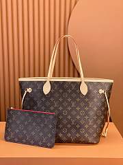 LV Neverfull MM Cerise Red 32x29x17cm - 1