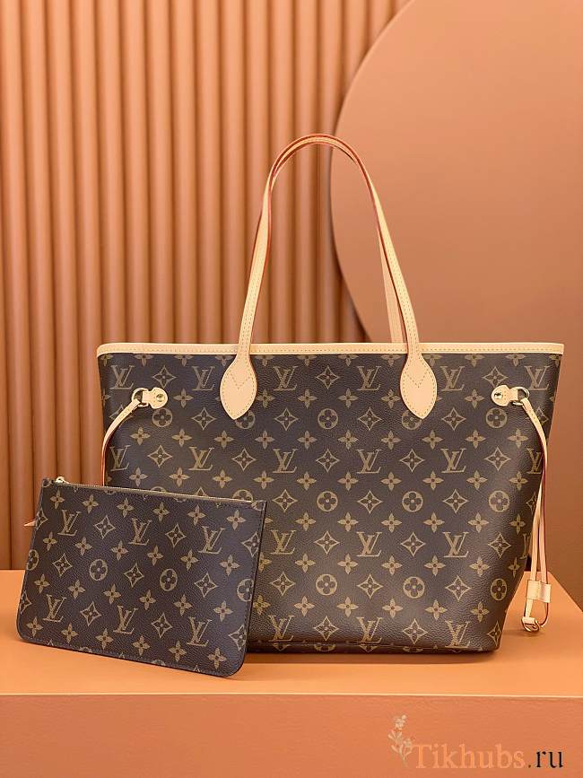 LV Neverfull MM Beige 32x29x17cm - 1