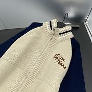 Dior Tears Zipped Blouson Beige and Navy Blue Wool  - 3