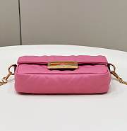 Fendi Baguette Mini Pink Nappa Leather Bag 20x13x5cm - 6