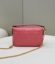 Fendi Baguette Mini Pink Nappa Leather Bag 20x13x5cm - 3